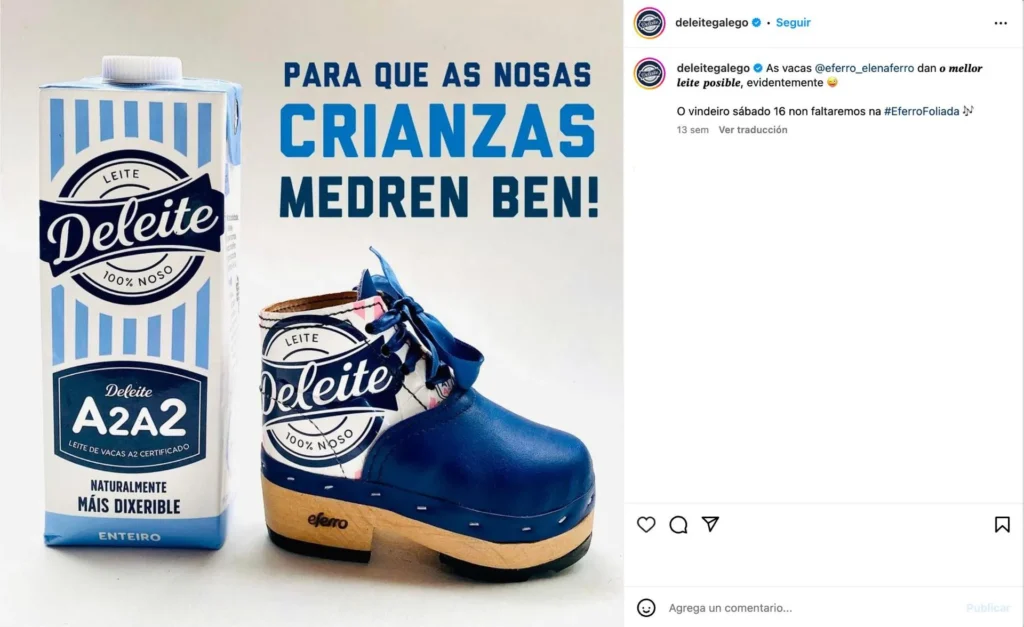 Anuncio Deleite comunicando en galego