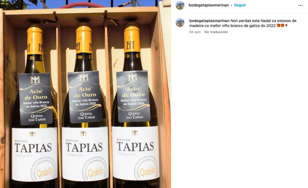 Anuncio tapias comunicando en galego