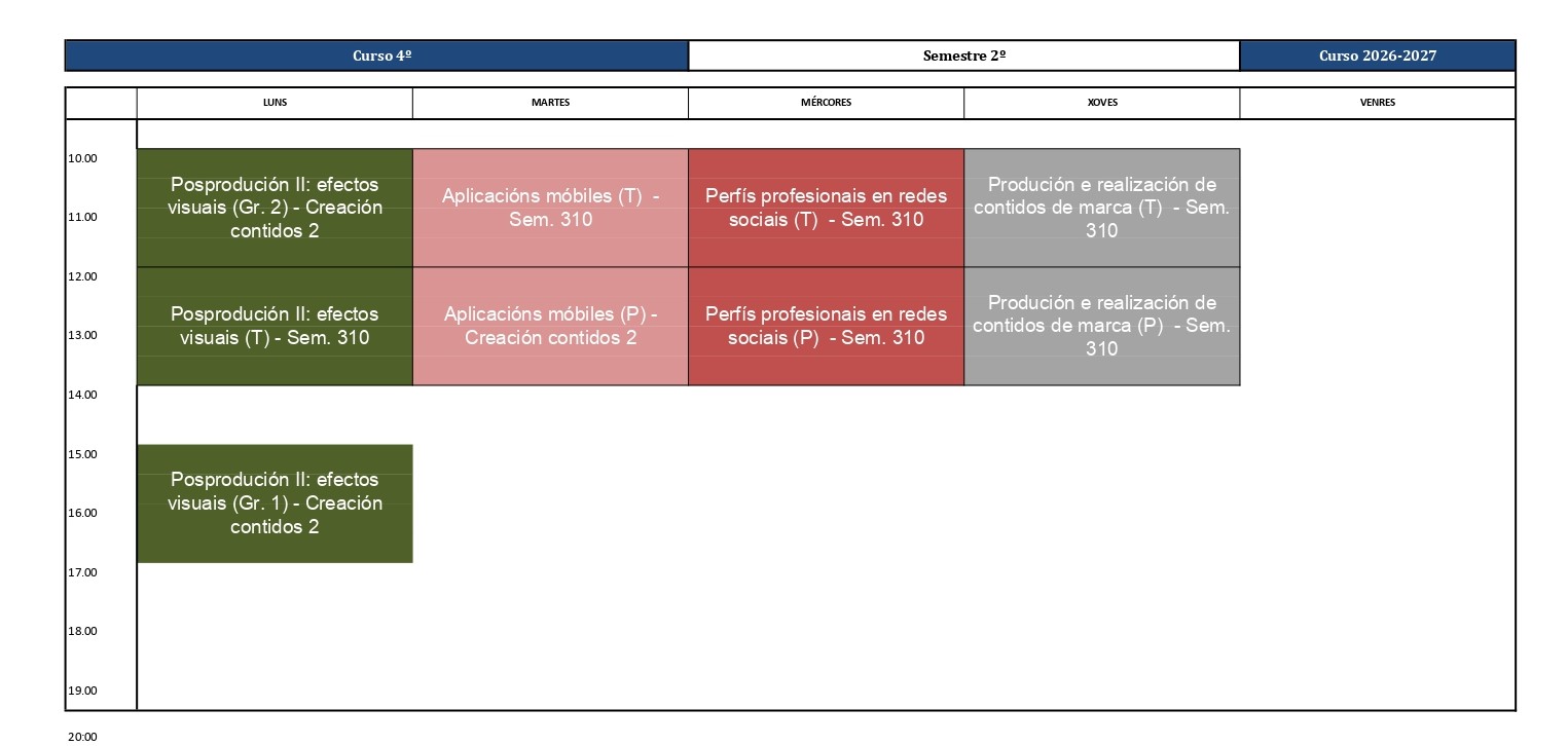 Imagen del horario
